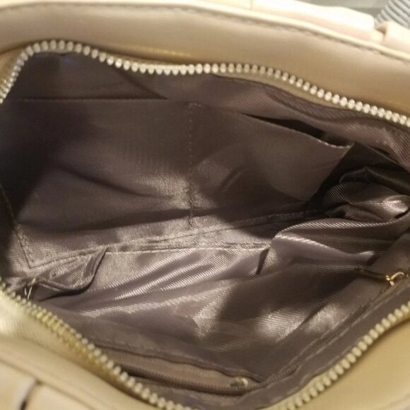 Super Feminine Beige Woman's Crossbody Handbag with Braided Handle - Picture 9 of 9